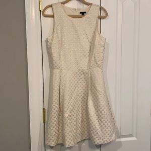 Ann Taylor Gold/White Dress